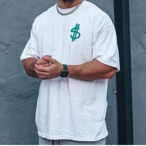 Give the poor money graphic print short-sleeved T-shirt